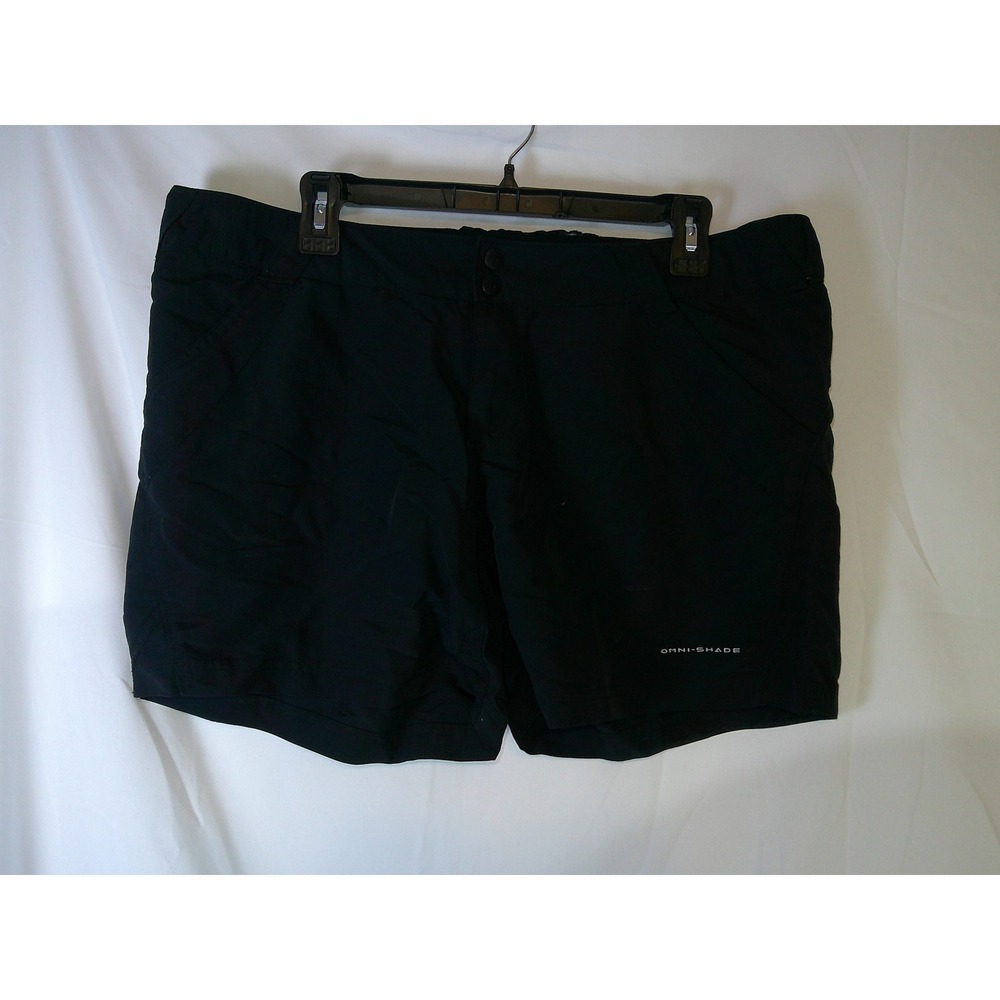 Columbia PFG Omni-Shade Men Black Fishing Shorts Size XL Quick Dry Cargo Outdoor